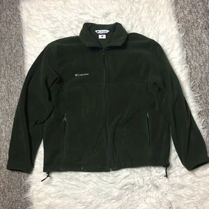 Men’s Columbia Jacket Green With Pockets Size Large